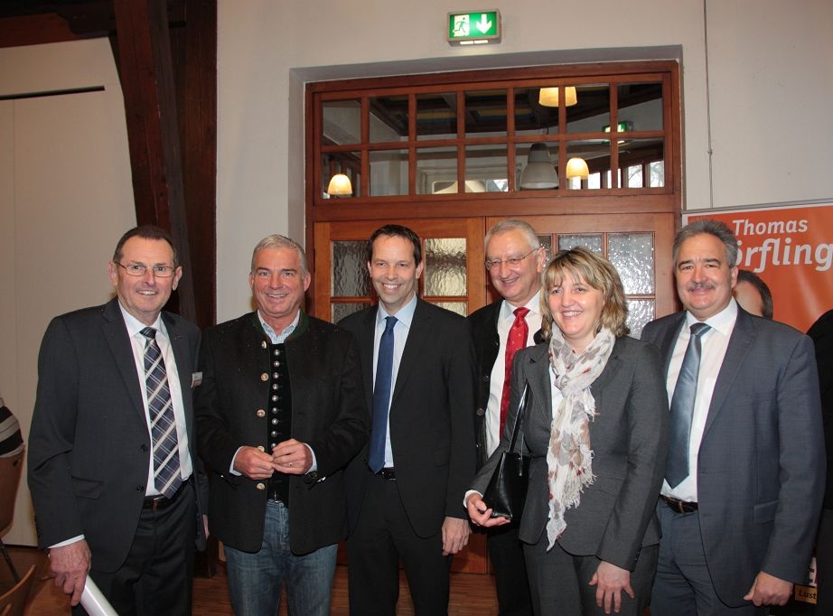 v.l. Otto Deeng, Thomas Strobl, Thomas Drflinger, Peter Schneider, Alexandra Scherer, Josef Rief 